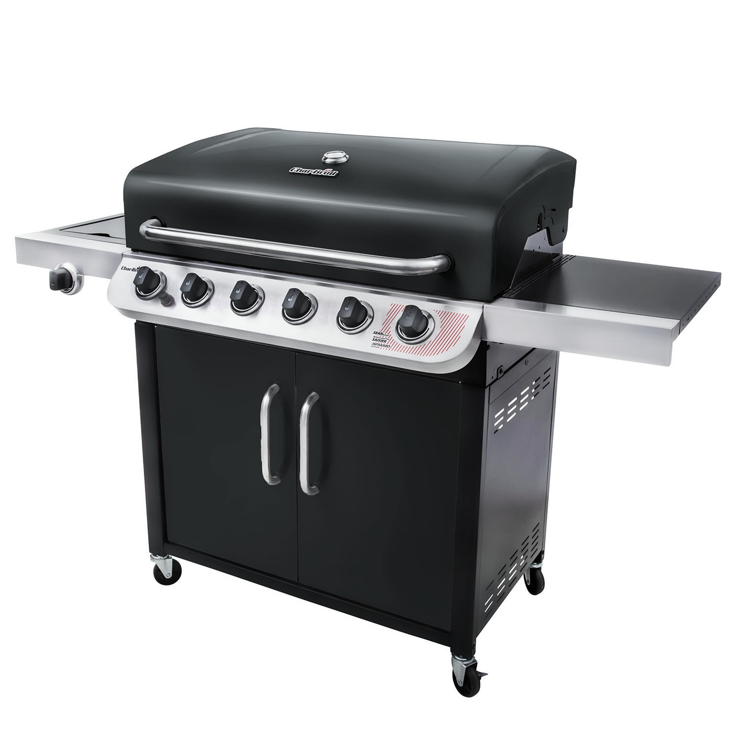 Char-Broil Convective Series 640 B XL - 6 Burner Gas BBQ Grill with Side Burner - Black - Image 3