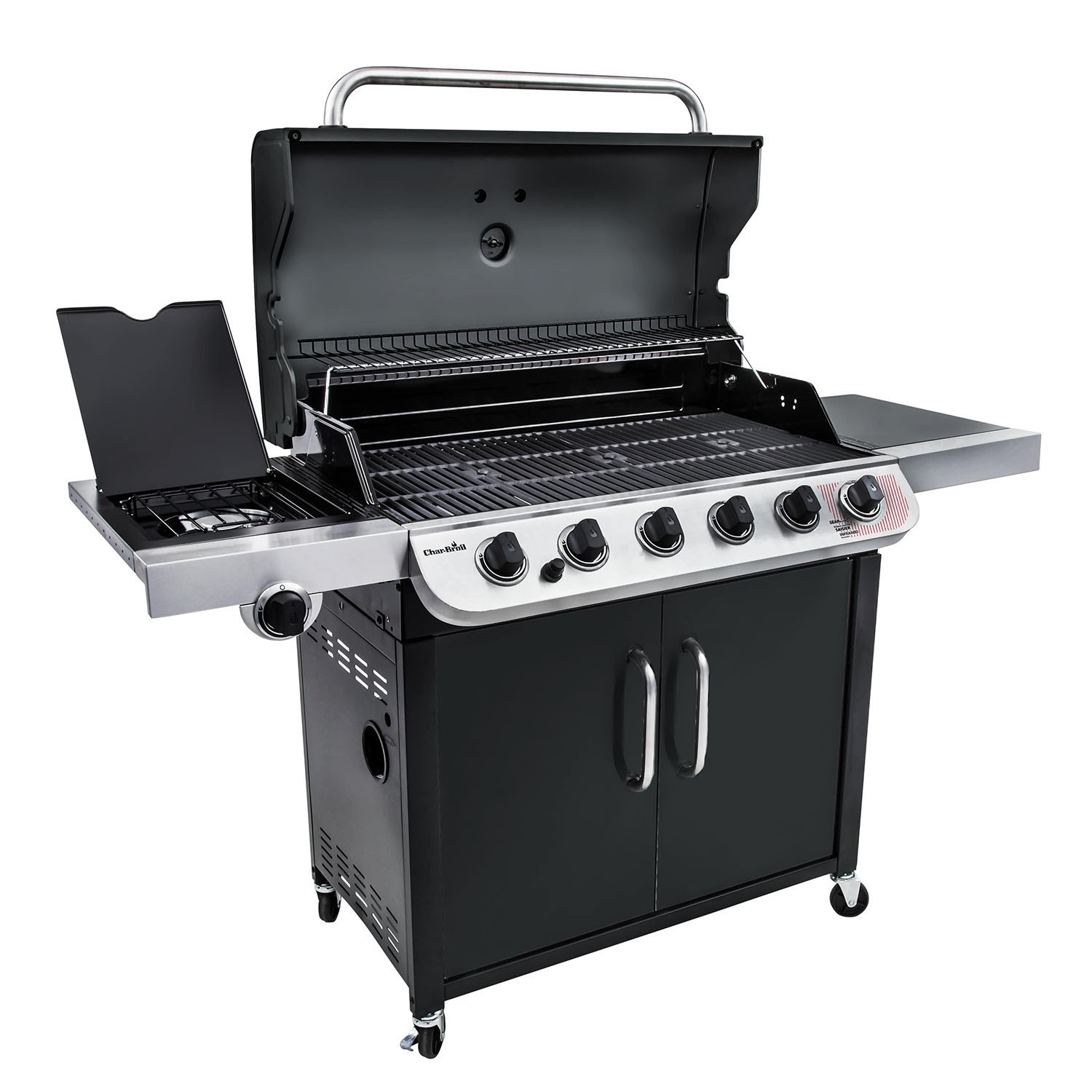 Char-Broil Convective Series 640 B XL - 6 Burner Gas BBQ Grill with Side Burner - Black - Image 4