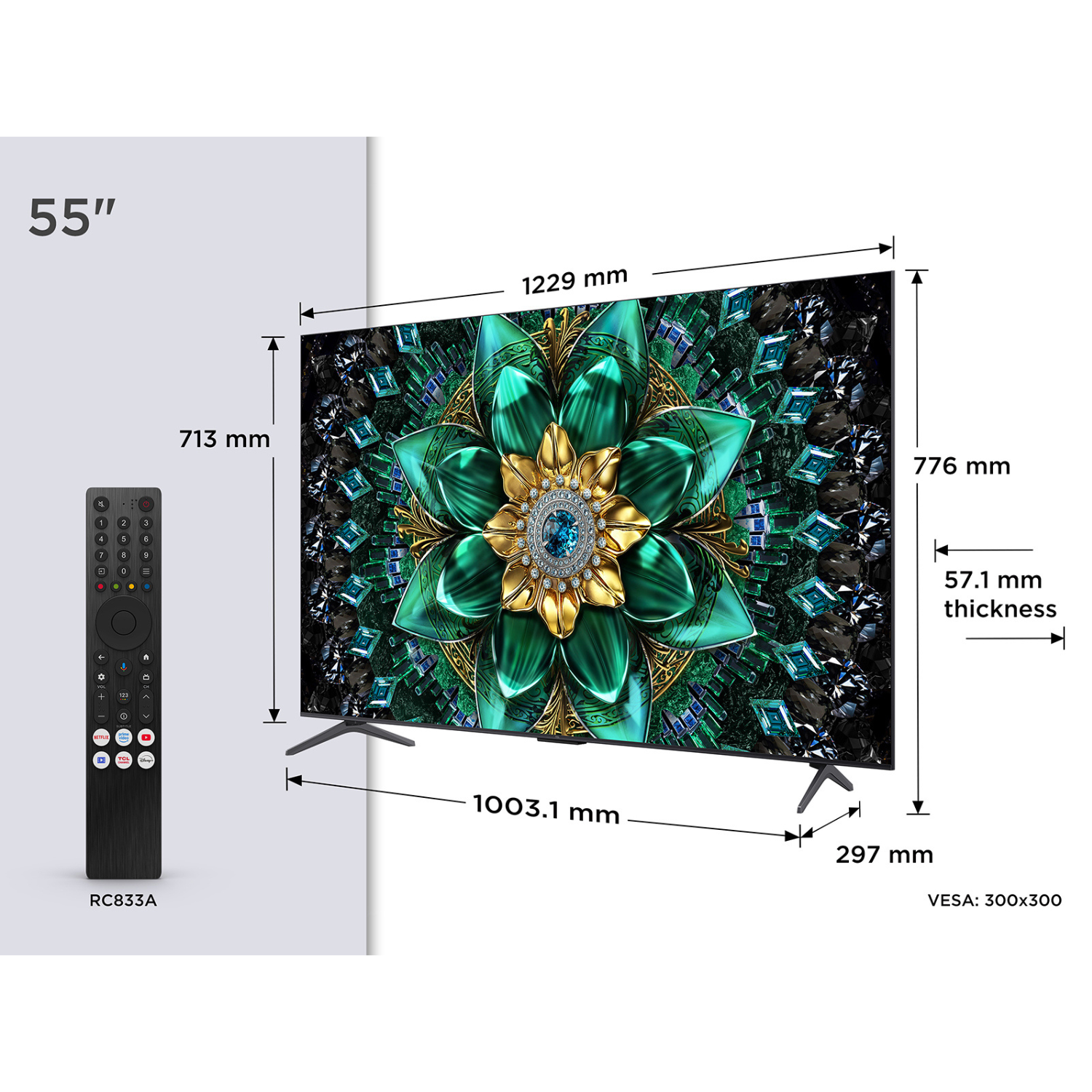TCL Q6C 55 inch 4K Ultra HD Smart TV