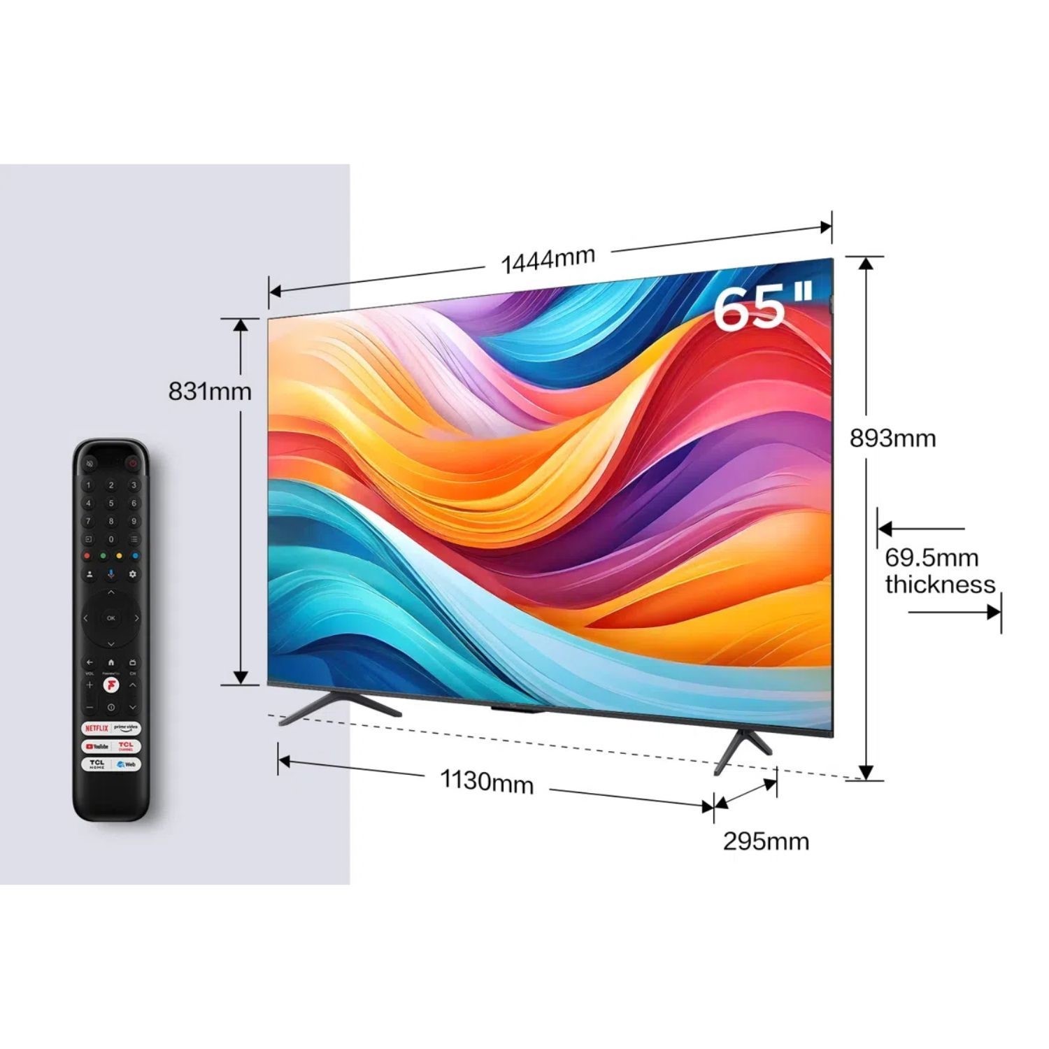 TCL C655K 65 inch Smart 4K Ultra HD QLED TV - Image 2