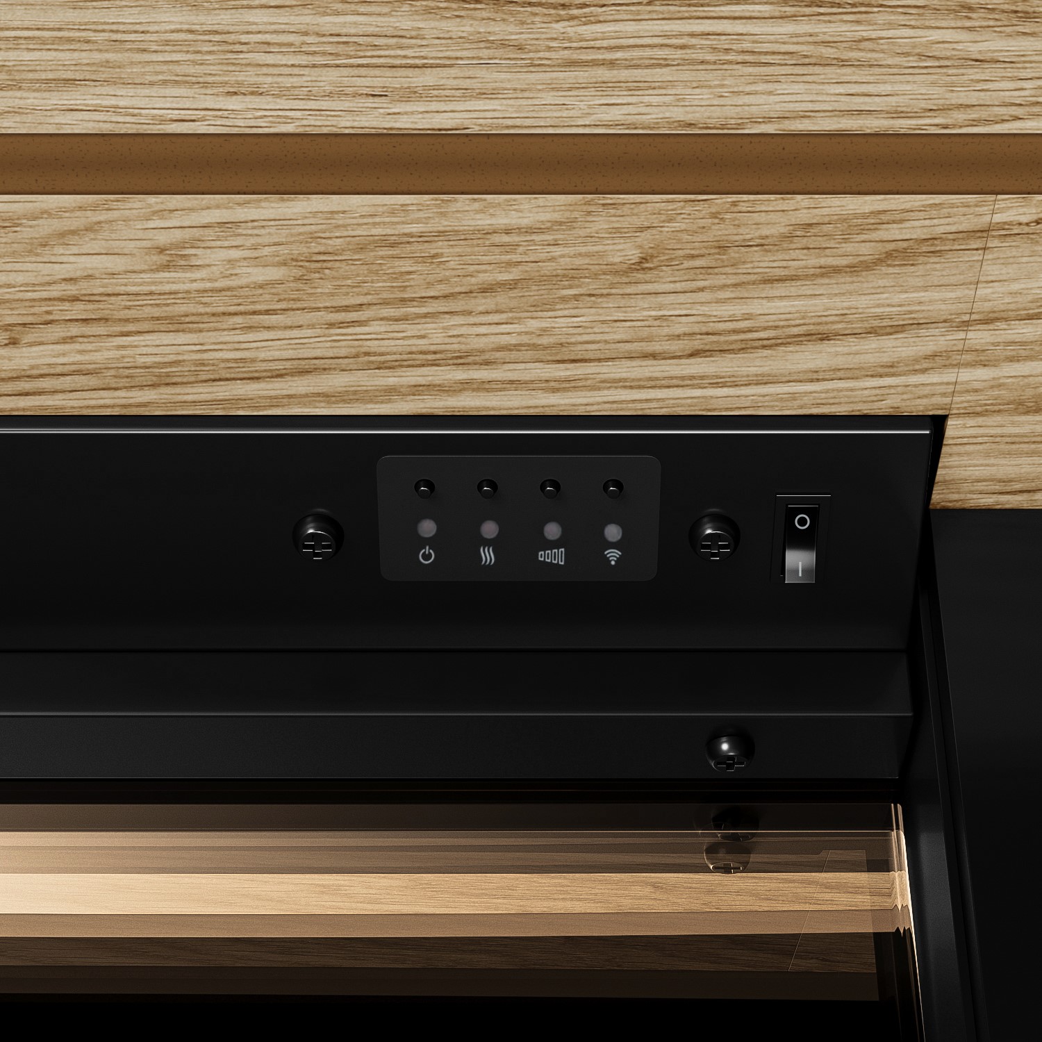 Oak 52inch WiFi Enabled Wall Mounted Electric Fireplace - AmberGlo - Image 4