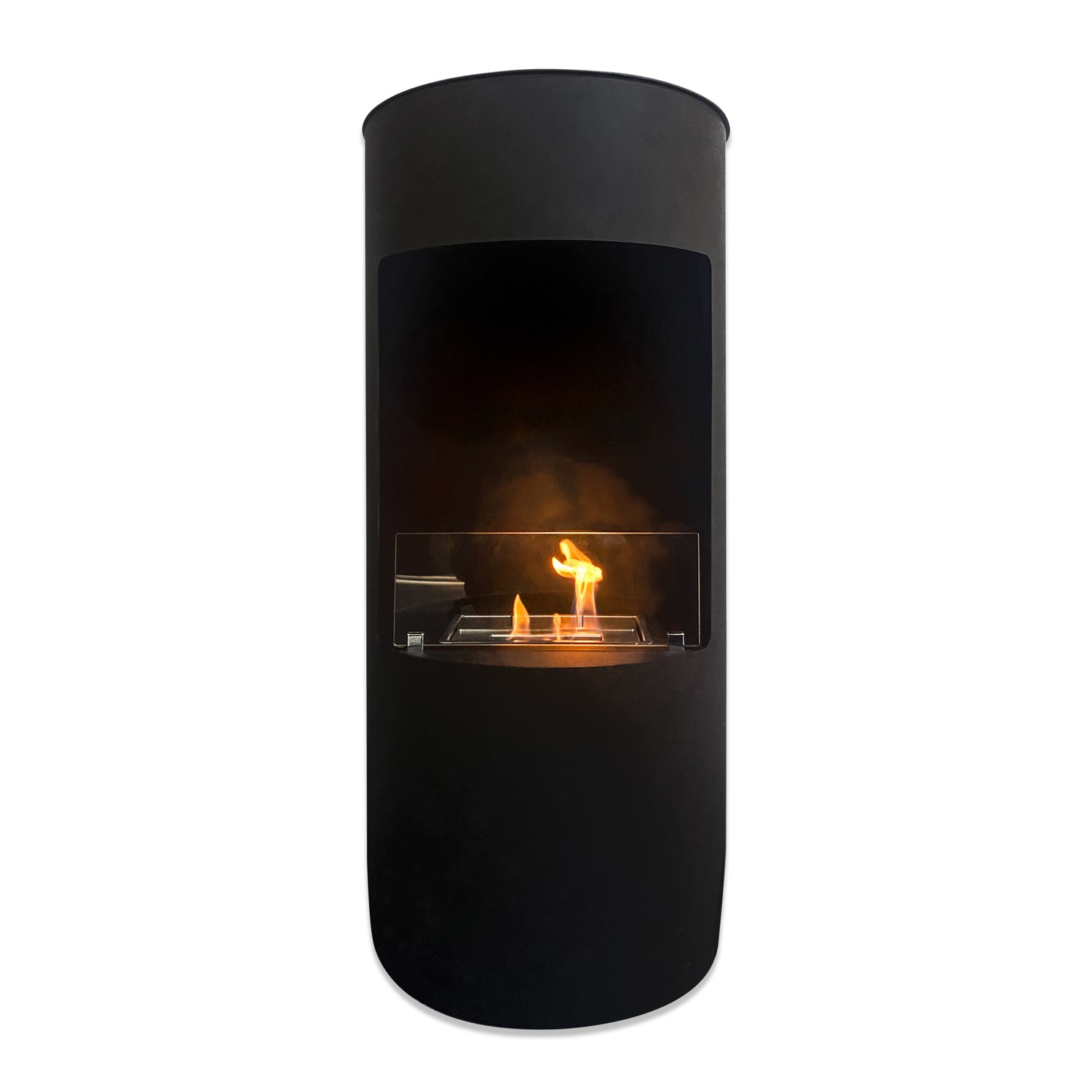 Freestanding Bioethanol Round Stove in Matte Black - AmberGlo - Image 4