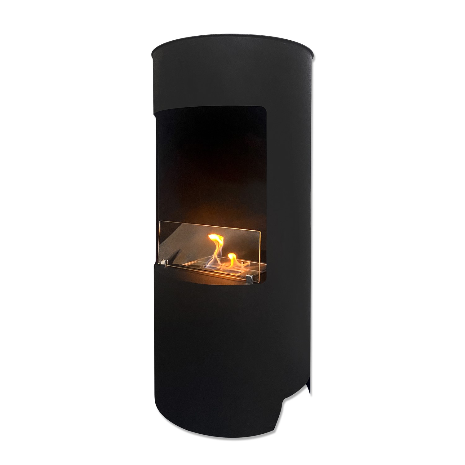 Freestanding Bioethanol Round Stove in Matte Black - AmberGlo - Image 5