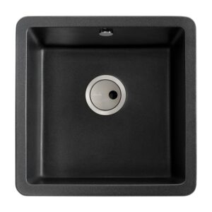 Abode Matrix Single Bowl Granite Inset Kitchen Sink - Grey