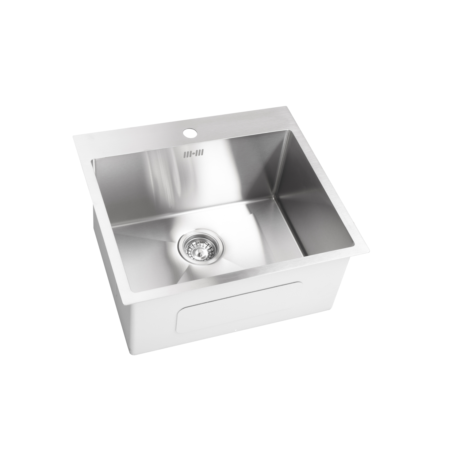 1 Bowl Chrome Stainless Steel Inset Kitchen Sink with Mixer Tap Set - Enza - Image 5