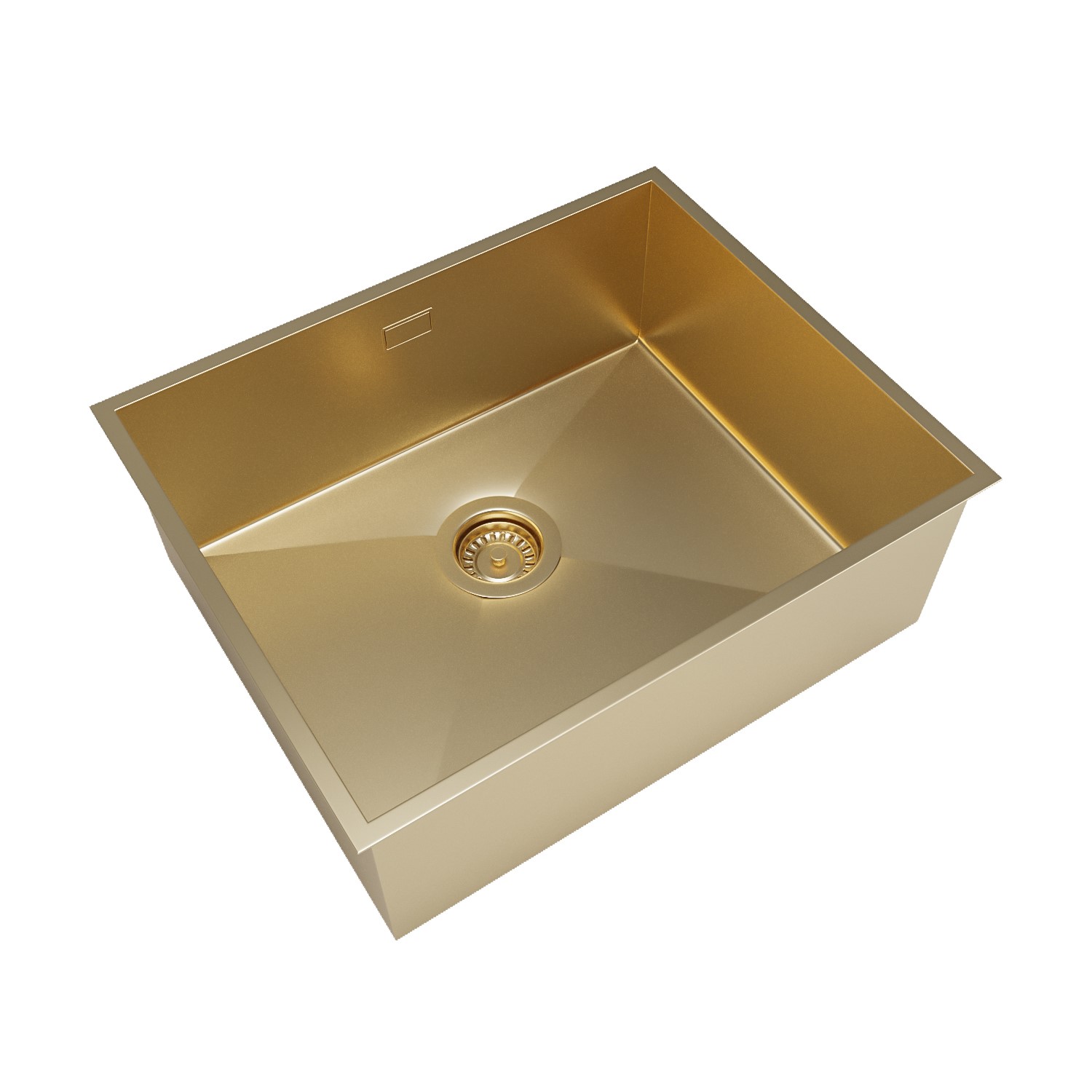 1 Bowl Brushed Brass Stainless Steel Undermount Kitchen Sink with Mixer Tap Set - Enza - Image 3