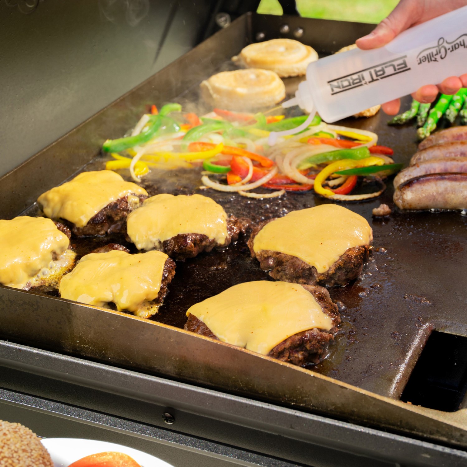 Char-Griller 3 Burner Flat Iron Gas Griddle - Image 4