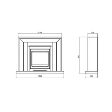 Suncrest Mayford Electric Fireplace Suite - Image 5