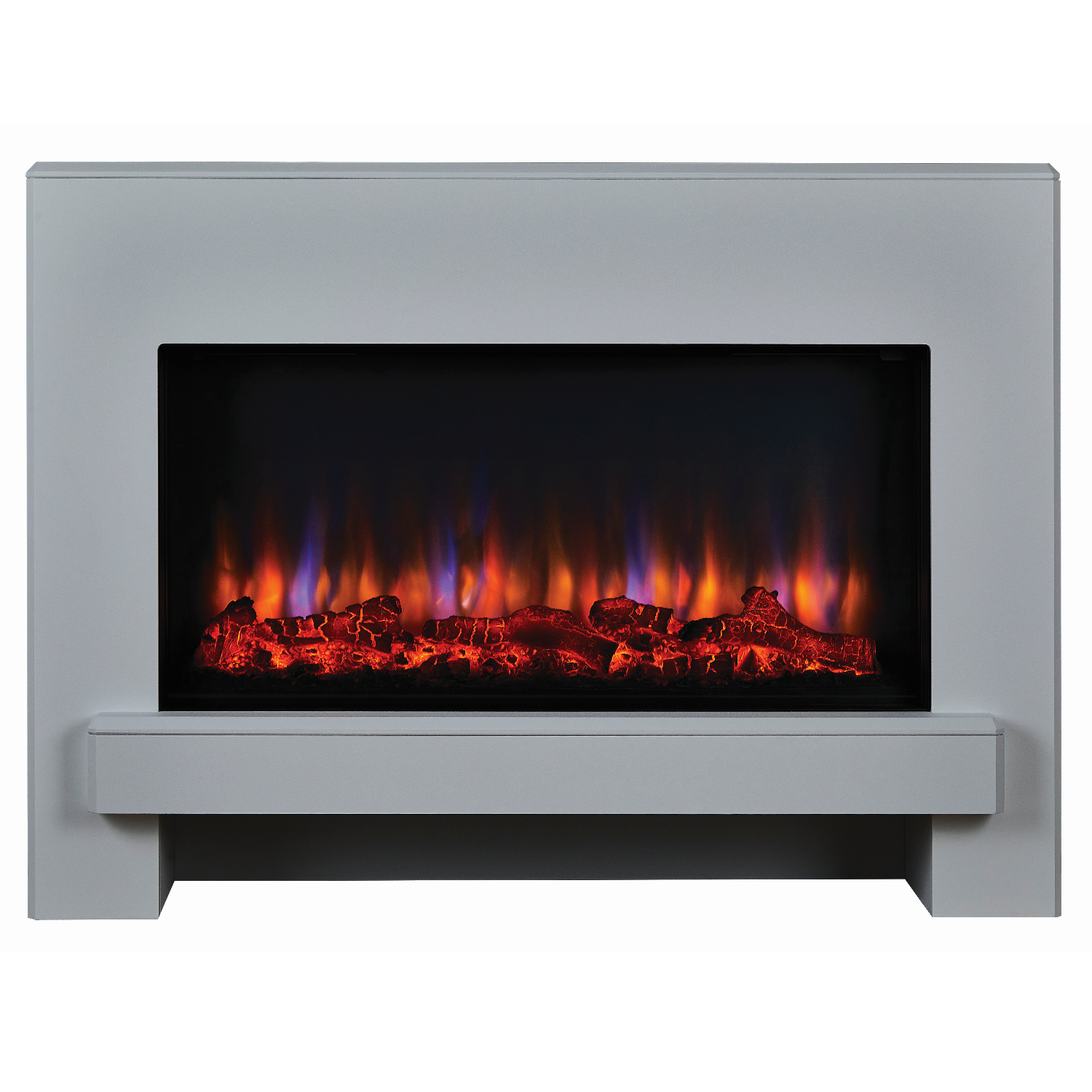 Suncrest Eggleston Freestanding Electric Fireplace Suite in White