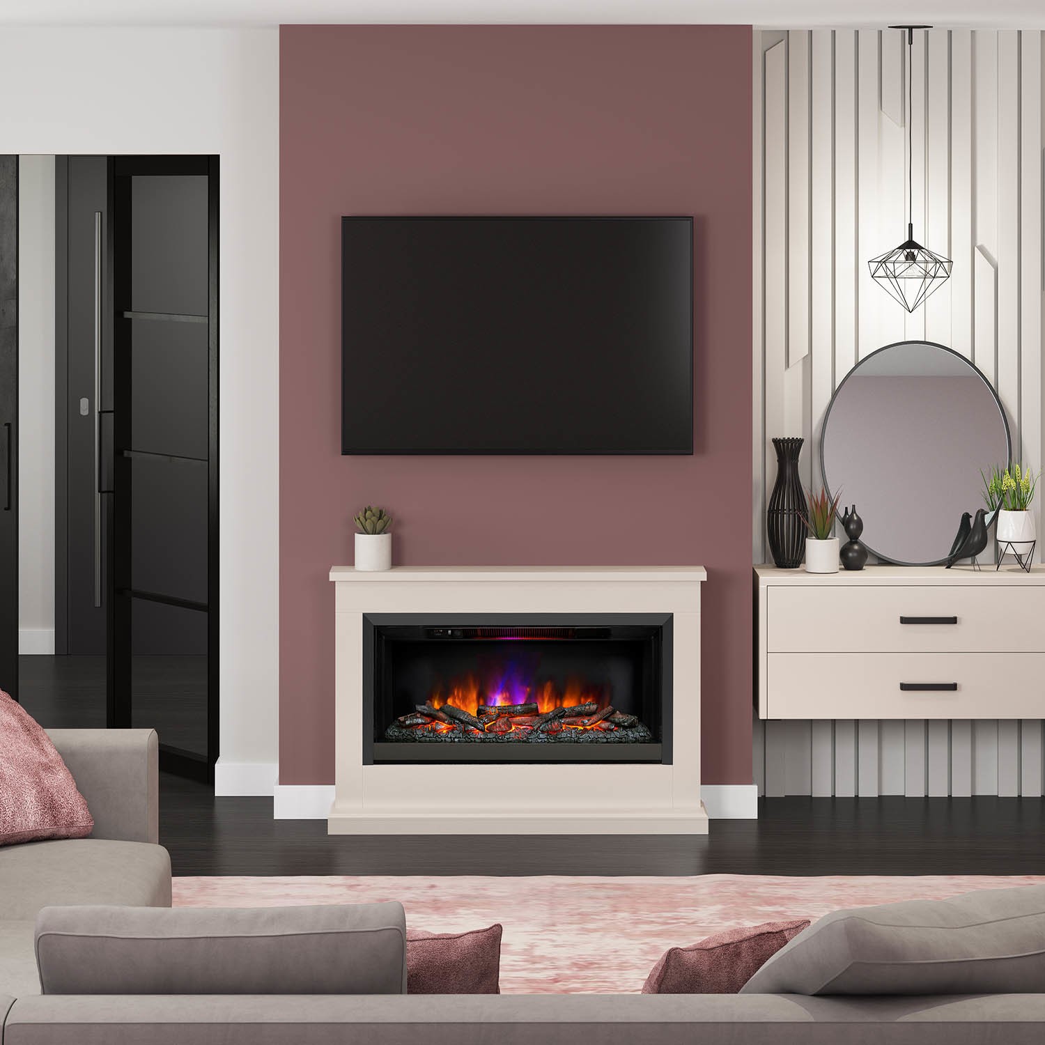 Be Modern Hansford Grande Electric Suite in Pearlescent Cashmere - Image 2