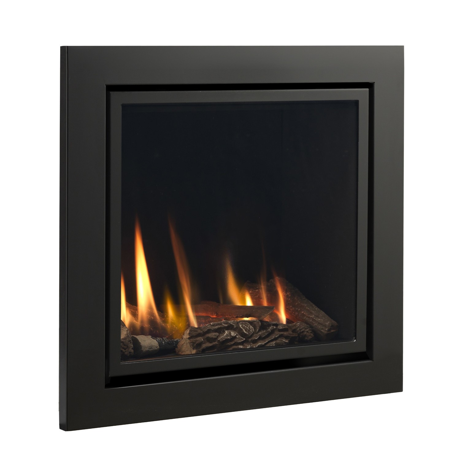 Black Inset Gas Fire With Logs - Vola - Image 2