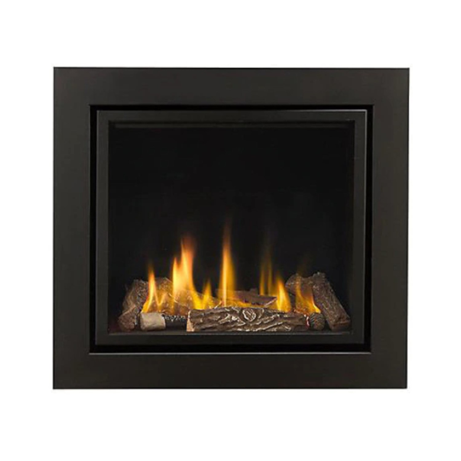 Black Inset Gas Fire With Logs - Vola - Image 3