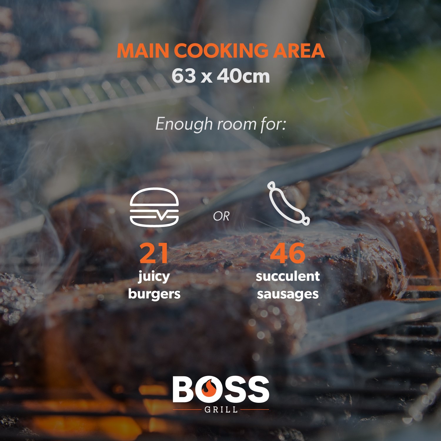 Boss Grill Kentucky Premium - 4 Burner Gas BBQ Grill with Side Burner - Black - Image 6