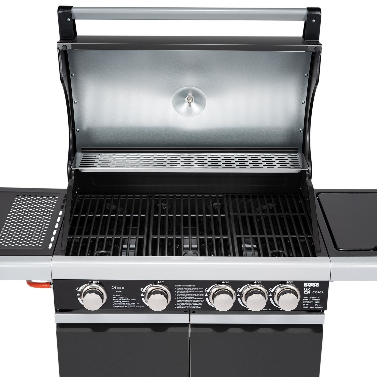 Boss Grill Alabama Elite - 4 Burner Gas BBQ Grill with Side Burner - Black - Image 6