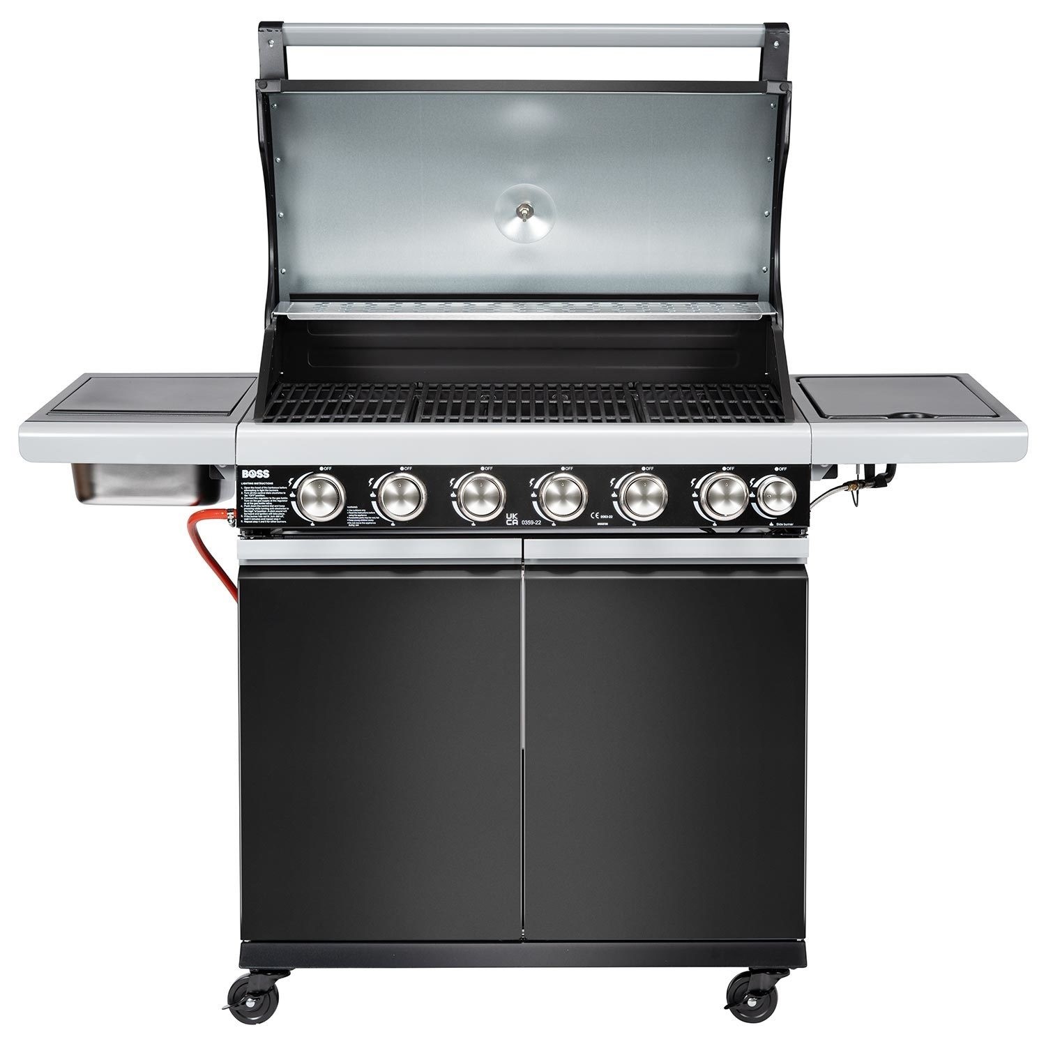 Refurbished Boss Grill Alabama Elite IQBBQ6BBL 6 Burner Gas BBQ with Side Burner in Black - Image 3