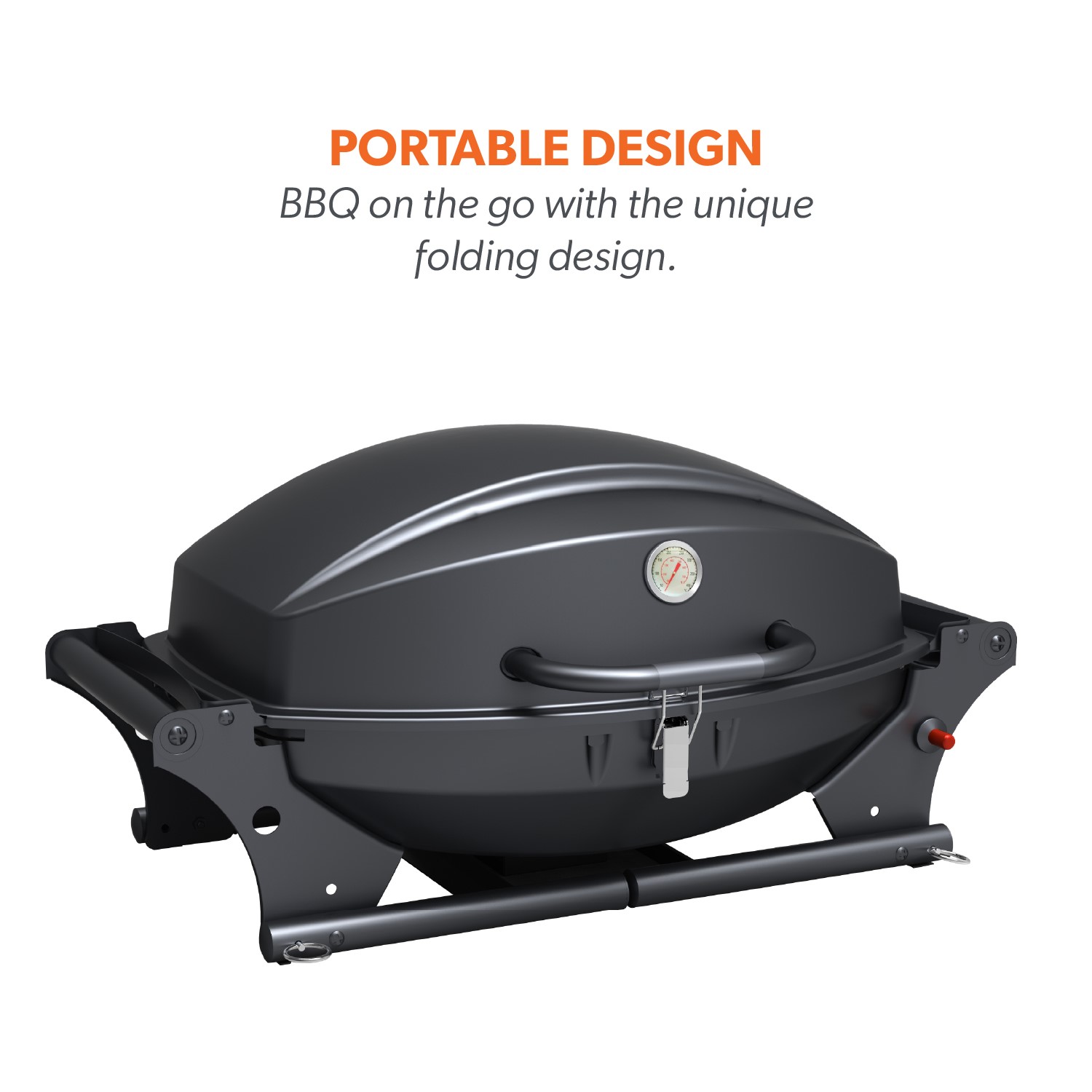 Boss Grill Louisiana - Portable Single Burner Gas BBQ Grill with Trolley - Image 2