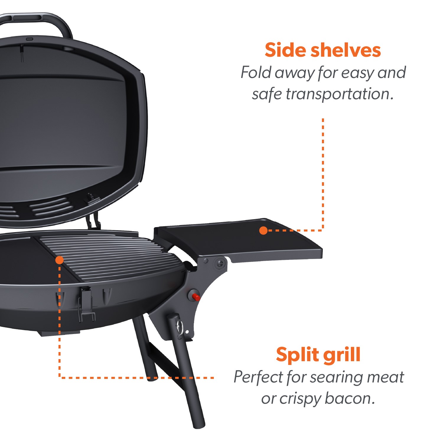Boss Grill Louisiana - Portable Single Burner Gas BBQ Grill with Trolley - Image 3