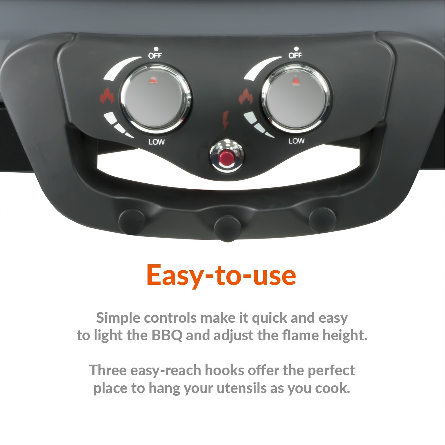Boss Grill Deluxe Portable - 2 Burner Gas BBQ Grill with Trolley - Grey - Image 5