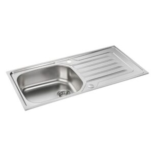 Carron Pheonix Onda 100 1 Bowl Inset Kitchen Sink - Stainless Steel