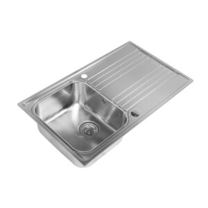 Carron Phoenix Rapid 90 1 Bowl Inset Kitchen Sink - Stainless Steel