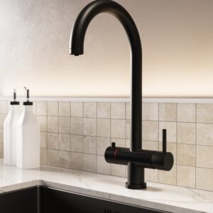 Black 3 in 1 Instant Boiling Water Tap - Pronto Vesta