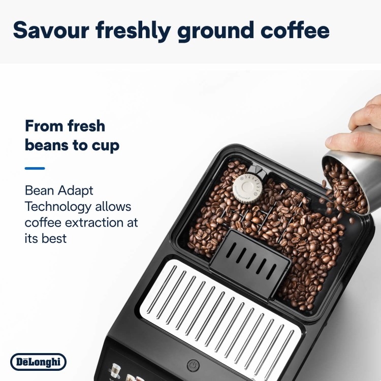 Delonghi Eletta Explore Fully Automatic Bean to Cup Coffee Machine with Milk Frother - Silver - Image 2