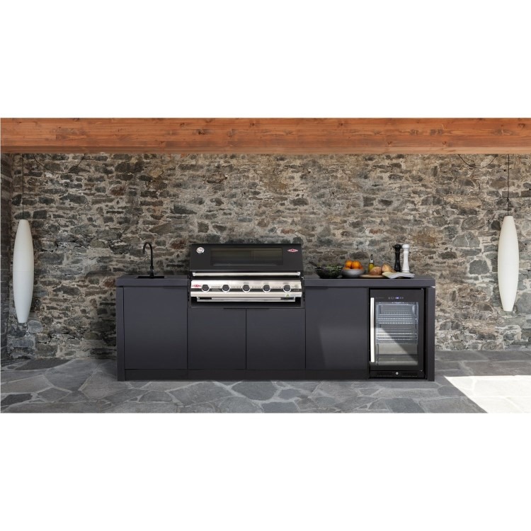 BeefEater Signature 3000E Cabinex Outdoor Kitchen - Built in 4 Burner BBQ with Fridge & Sink - Image 3
