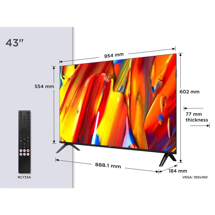 TCL 43V5C-UK 43" FHD TV Google Smart TV - Image 4