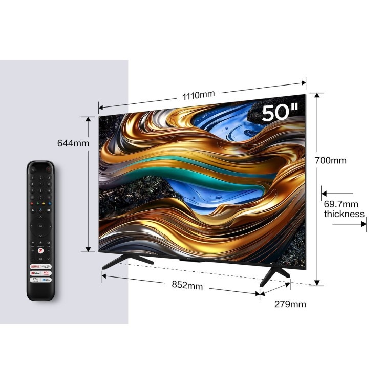 TCL P755K 50 inch Smart 4K Ultra HD Android LED TV - Image 4