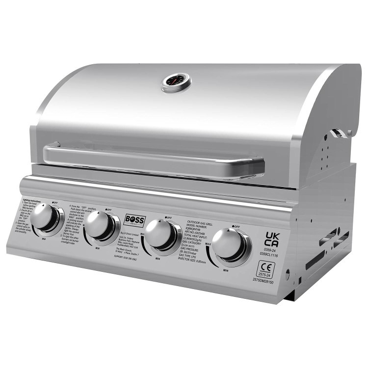 Boss Grill Texas Lone Star 4 Burner Built In Gas BBQ Grill - Stainless Steel - Image 4