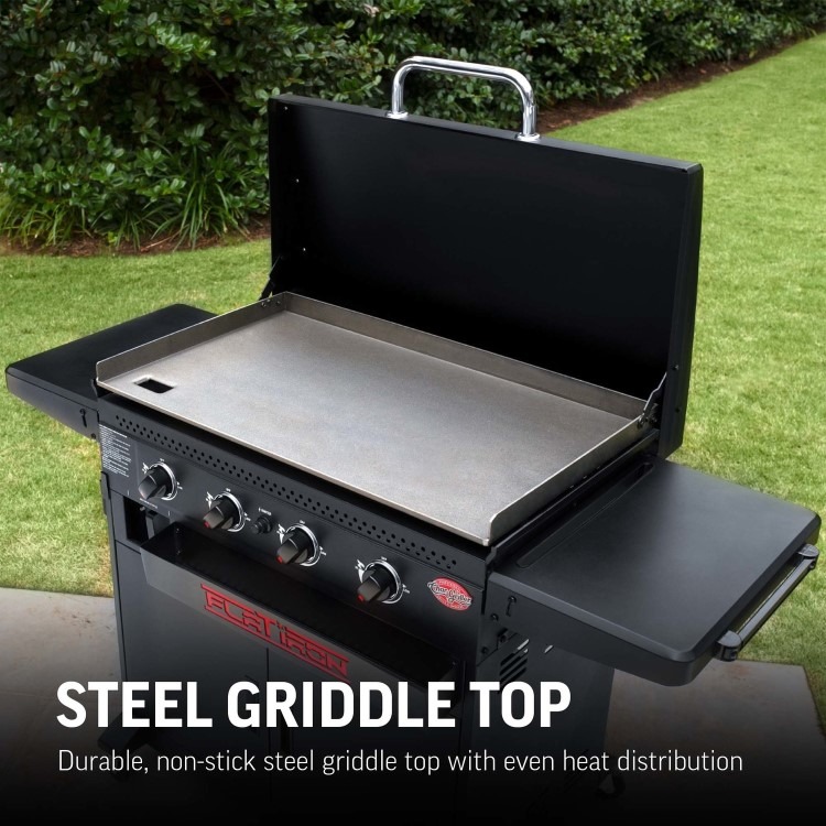 Char-Griller 4 Burner Flat Iron Premium Gas Griddle - Image 7