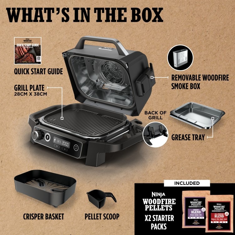 Ninja Woodfire Electric BBQ Grill & Smoker with Cover and Stand - OG701UK - Image 11